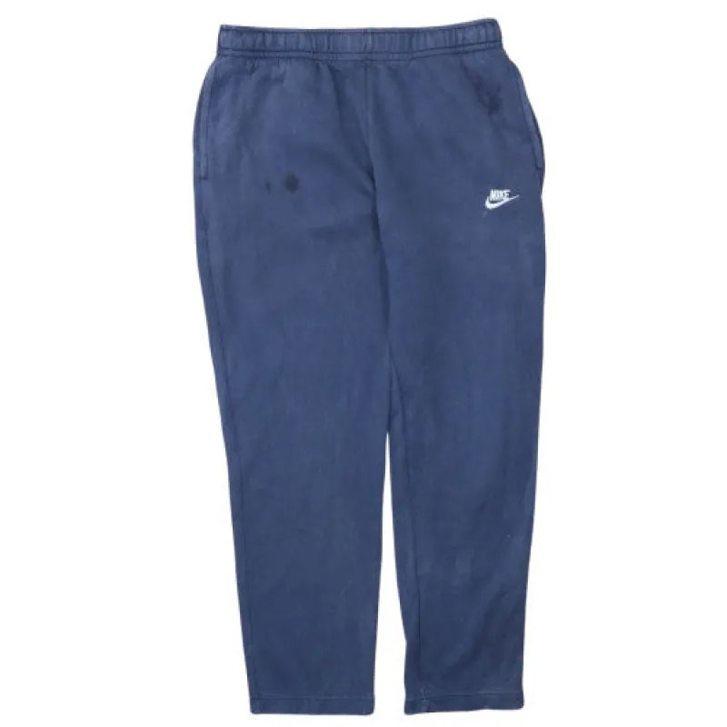 Nike Navy Blue Joggers Sweatpants Men's Large Embroidered Swoosh Elastic Waist Pockets Loungewear sold by Vintage Club