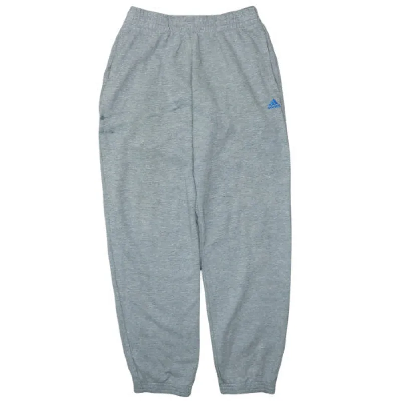 Adidas Light Grey Joggers Men's Small Embroidered Logo Elastic Waist Cuffed Sweatpants sold by Vintage Club