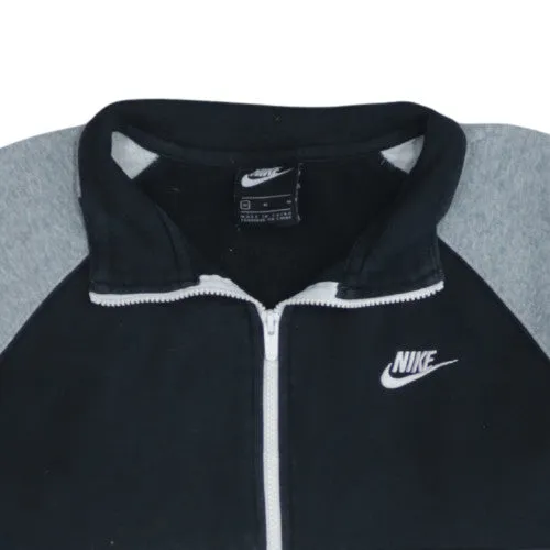 Nike Black Grey Full Zip Sweatshirt Men's Medium Embroidered Swoosh Colour Block Jacket Top sold by Vintage Club product image thumbnail 3