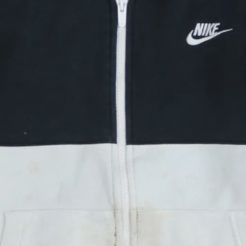 Nike Black Grey Full Zip Sweatshirt Men's Medium Embroidered Swoosh Colour Block Jacket Top sold by Vintage Club product image thumbnail 4