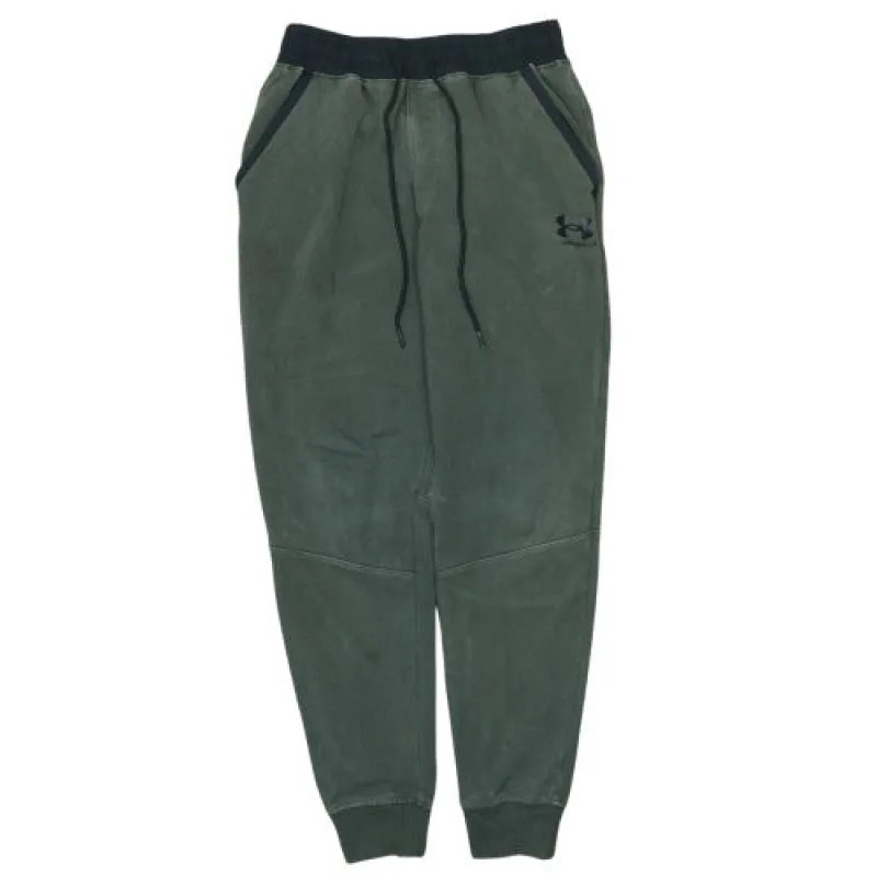 Under Armour Green Joggers Men's Small Embroidered Logo Zip Pocket Cuffed Sweatpants sold by Vintage Club