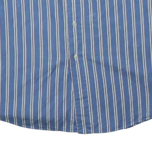 Polo Ralph Lauren Blue Striped Shirt Men's XLarge Embroidered Pony Button Up Casual Top sold by Vintage Club product image thumbnail 5