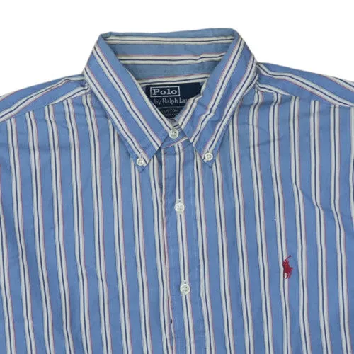 Polo Ralph Lauren Blue Striped Shirt Men's XLarge Embroidered Pony Button Up Casual Top sold by Vintage Club product image thumbnail 3