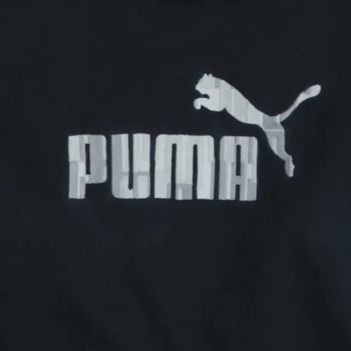 Puma Black Hoodie Women’s XLarge Printed Logo Kangaroo Pocket Pullover Sweatshirt sold by Vintage Club product image thumbnail 4