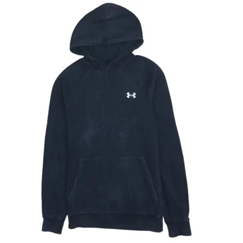 Under Armour Black Hoodie Men's Small Embroidered Chest Logo Kangaroo Pocket Pullover Sweatshirt sold by Vintage Club