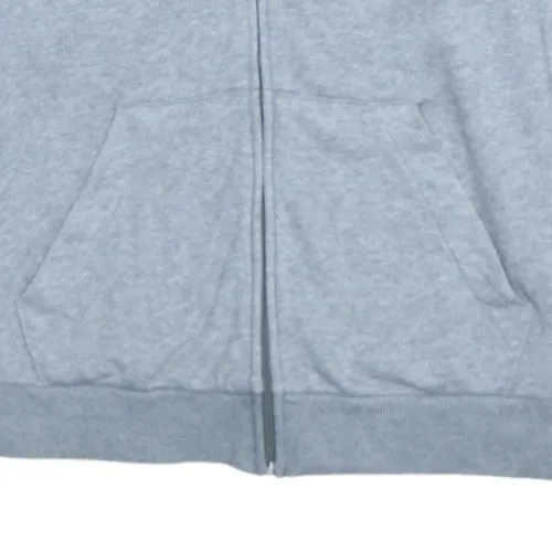 Adidas Light Grey Hoodie Women’s XLarge Full Zip Three Stripe Sleeves Embroidered Logo Sweatshirt sold by Vintage Club product image thumbnail 5