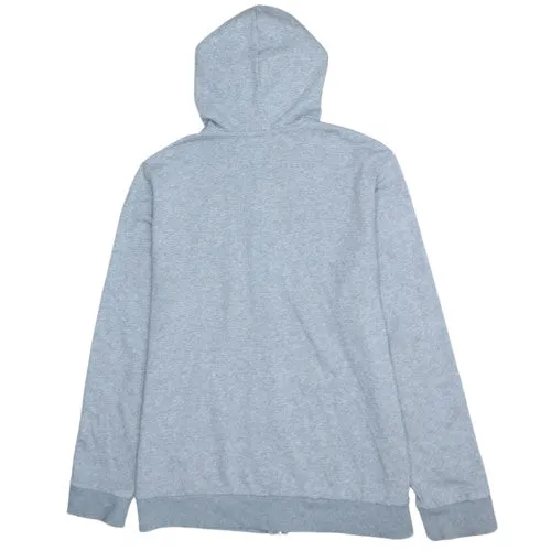 Adidas Light Grey Hoodie Women’s XLarge Full Zip Three Stripe Sleeves Embroidered Logo Sweatshirt sold by Vintage Club product image thumbnail 2