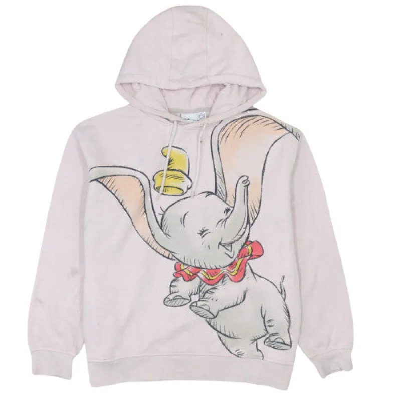 Disney Light Pink Hoodie Women's Medium Dumbo Printed Graphic Pullover Sweatshirt Top sold by Vintage Club