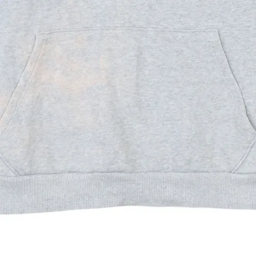 Puma Light Grey Hoodie Men's Small Printed Chest Logo Kangaroo Pocket Pullover Sweatshirt sold by Vintage Club product image thumbnail 5