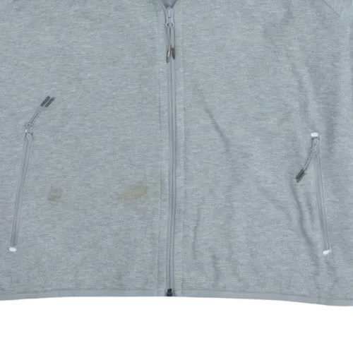 Nike Light Grey Hoodie Men’s XLarge Full Zip Embroidered Swoosh Zip Pockets Sweatshirt sold by Vintage Club product image thumbnail 5