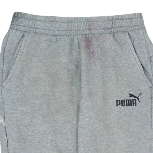 Puma Light Grey Joggers Men's Medium Printed Logo Elastic Waist Cuffed Sweatpants sold by Vintage Club product image thumbnail 3