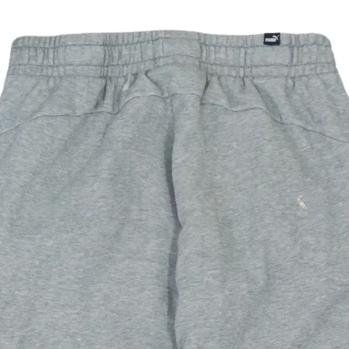 Puma Light Grey Joggers Men's Medium Printed Logo Elastic Waist Cuffed Sweatpants sold by Vintage Club product image thumbnail 4