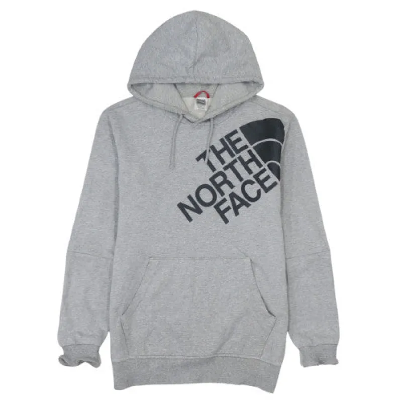 The North Face Grey Hoodie Men's Small Large Printed Logo Kangaroo Pocket Pullover Sweatshirt made by The North Face