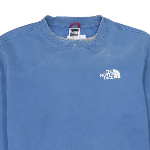 The North Face Blue Sweatshirt Men's Small Embroidered Chest Logo Sleeve Print Pullover sold by Vintage Club product image thumbnail 3