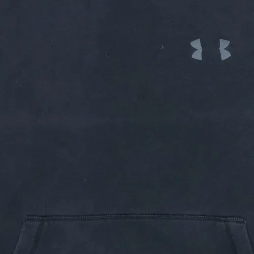 Under Armour Black Hoodie Men's Small ColdGear Fitted Embroidered Logo Kangaroo Pocket Pullover Sweatshirt sold by Vintage Club product image thumbnail 4