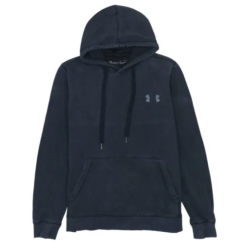 Under Armour Black Hoodie Men's Small ColdGear Fitted Embroidered Logo Kangaroo Pocket Pullover Sweatshirt sold by Vintage Club