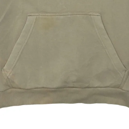 Adidas Beige Cream Hoodie Men's Small Trefoil Printed Logo Kangaroo Pocket Pullover Sweatshirt sold by Vintage Club product image thumbnail 5