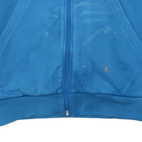 Adidas Blue Full Zip Hoodie Women’s XLarge Three Stripe Sleeves Embroidered Logo Sweatshirt sold by Vintage Club product image thumbnail 5