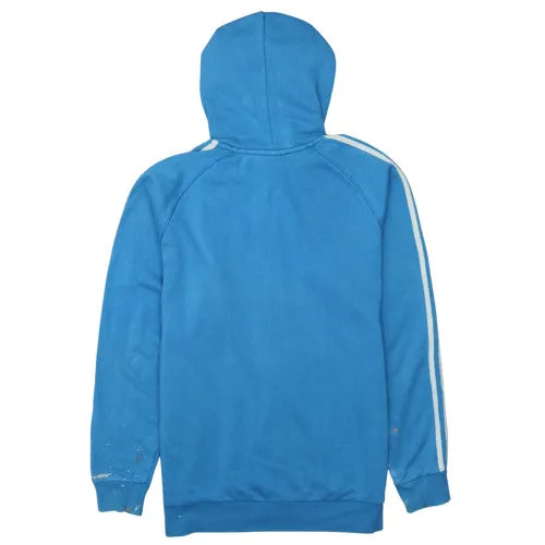 Adidas Blue Full Zip Hoodie Women’s XLarge Three Stripe Sleeves Embroidered Logo Sweatshirt sold by Vintage Club product image thumbnail 2