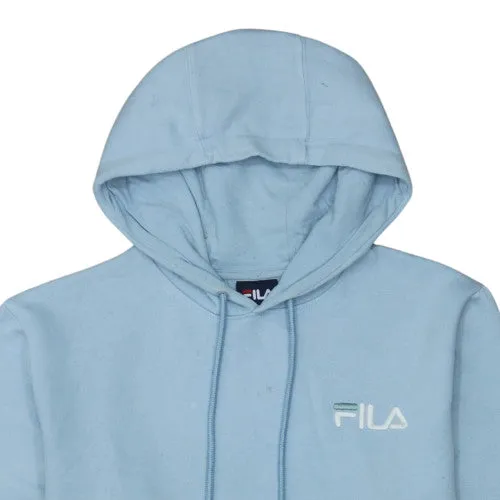 Fila Light Blue Hoodie Men’s Large Embroidered Chest Logo Kangaroo Pocket Pullover Sweatshirt sold by Vintage Club product image thumbnail 3