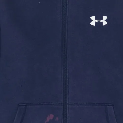 Under Armour Navy Blue Full Zip Hoodie Men’s Medium Embroidered Logo Kangaroo Pockets Fleece Sweatshirt sold by Vintage Club product image thumbnail 4