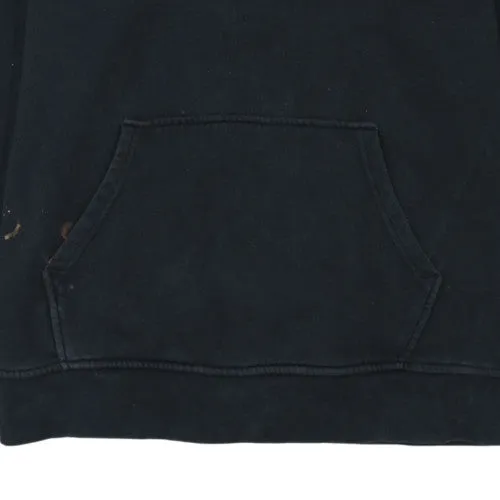 Adidas Faded Black Hoodie Women’s Small Trefoil Embroidered Logo Kangaroo Pocket Pullover Sweatshirt sold by Vintage Club product image thumbnail 5