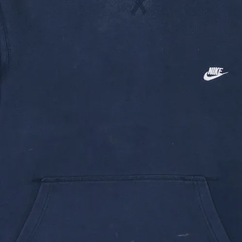 Nike Navy Blue Hoodie Men’s XLarge Embroidered Swoosh Logo Kangaroo Pocket Pullover Sweatshirt sold by Vintage Club product image thumbnail 4
