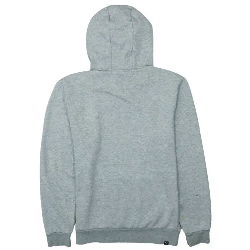 Puma Grey Hoodie Men's Small Printed Logo Kangaroo Pocket Pullover Sweatshirt sold by Vintage Club product image thumbnail 2