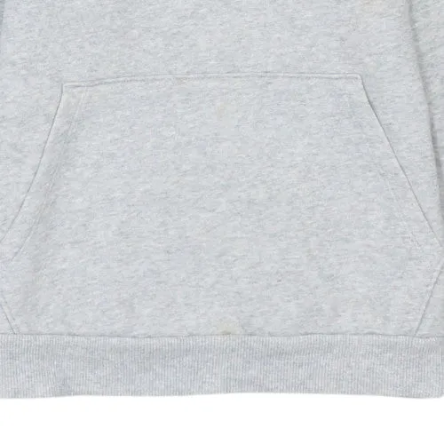 Puma Light Grey Hoodie Women’s Small Printed Logo Kangaroo Pocket Pullover Sweatshirt sold by Vintage Club product image thumbnail 5