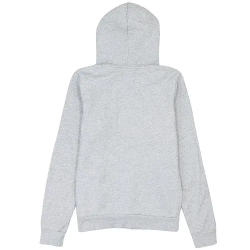 Puma Light Grey Hoodie Women’s Small Printed Logo Kangaroo Pocket Pullover Sweatshirt sold by Vintage Club product image thumbnail 2
