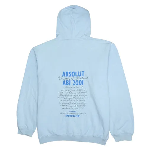 Nike Light Blue Hoodie Men’s Large Printed Absolut ABI 2001 Back Graphic Pullover Sweatshirt sold by Vintage Club product image thumbnail 2