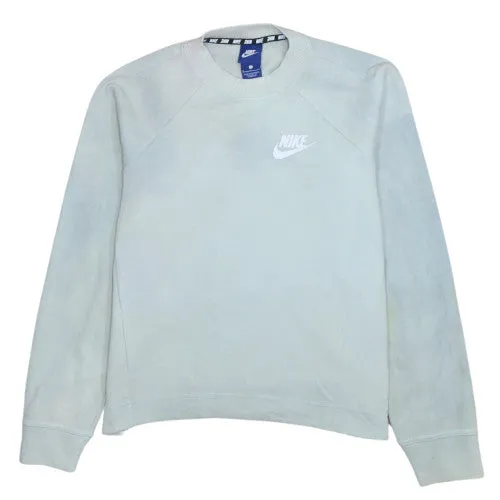 Nike Pale Mint Sweatshirt Men's Small Printed Swoosh Logo Tape Detail Pullover Top sold by Vintage Club