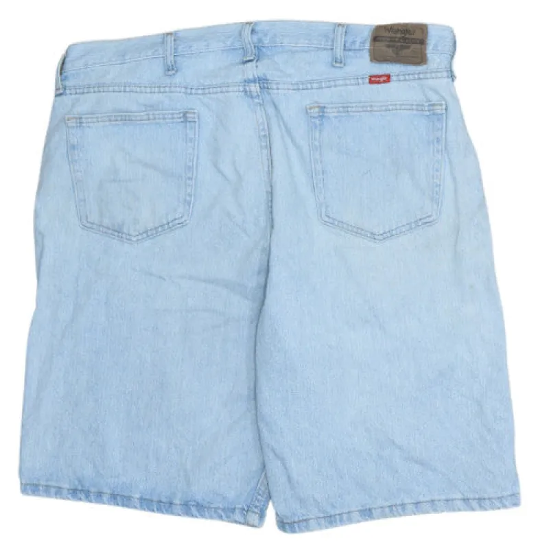 Wrangler Light Blue Denim Shorts Men's 40 Relaxed Fit Five Pocket Jean Shorts made by Wrangler