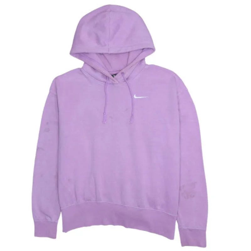 Nike Lilac Purple Hoodie Men's Small Printed Swoosh Logo Pullover Sweatshirt sold by Vintage Club