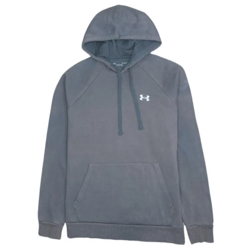 Under Armour Charcoal Grey Hoodie Men's Medium Printed Logo Kangaroo Pocket Pullover Sweatshirt sold by Vintage Club