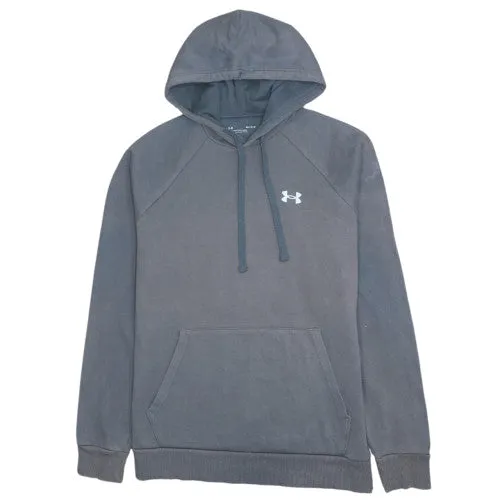 Under Armour Charcoal Grey Hoodie Men's Medium Printed Logo Kangaroo Pocket Pullover Sweatshirt sold by Vintage Club