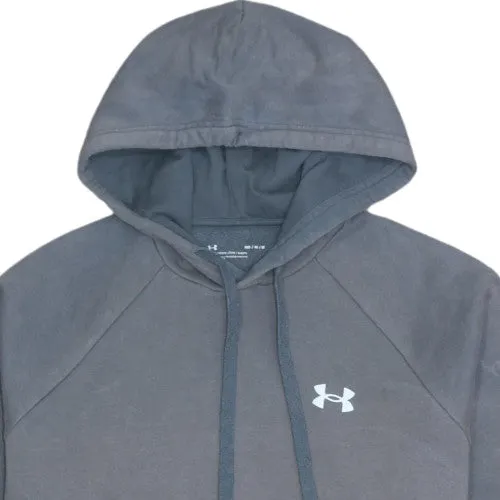 Under Armour Charcoal Grey Hoodie Men's Medium Printed Logo Kangaroo Pocket Pullover Sweatshirt sold by Vintage Club product image thumbnail 3