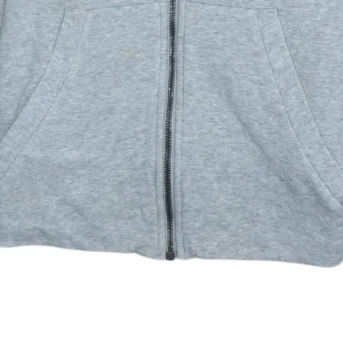 Adidas Light Grey Full Zip Hoodie Men’s Small Sleeve Logo Drawstring Hood Casual Sweatshirt sold by Vintage Club product image thumbnail 5