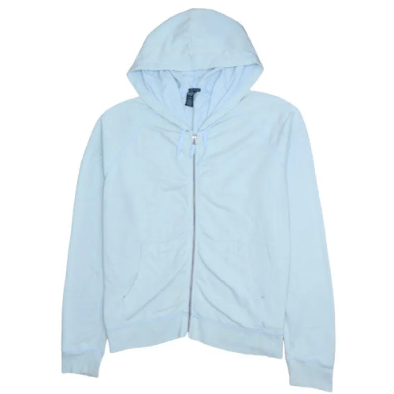 Gap Light Blue Zip Hoodie Men's XLarge Kangaroo Pockets Stretch Cotton Sweatshirt sold by Vintage Club