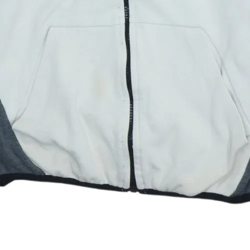 Nike Grey Colour Block Full Zip Hoodie Men's Small Drawstring Hood Split Kangaroo Pocket Sweatshirt sold by Vintage Club product image thumbnail 5