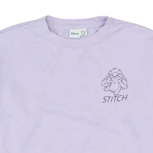 Disney Lilac Purple Sweatshirt Men's XSmall Printed Stitch Graphic Crewneck Pullover Fleece Top sold by Vintage Club product image thumbnail 3