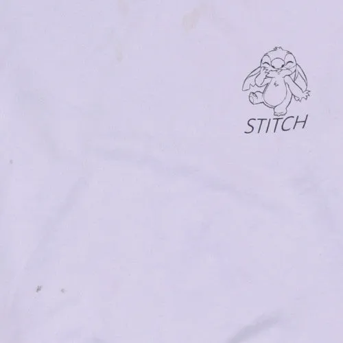 Disney Lilac Purple Sweatshirt Men's XSmall Printed Stitch Graphic Crewneck Pullover Fleece Top sold by Vintage Club product image thumbnail 4