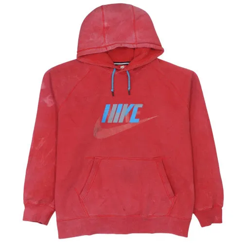 Nike Faded Red Hoodie Men's XXLarge Printed Logo Kangaroo Pocket Pullover Sweatshirt sold by Vintage Club