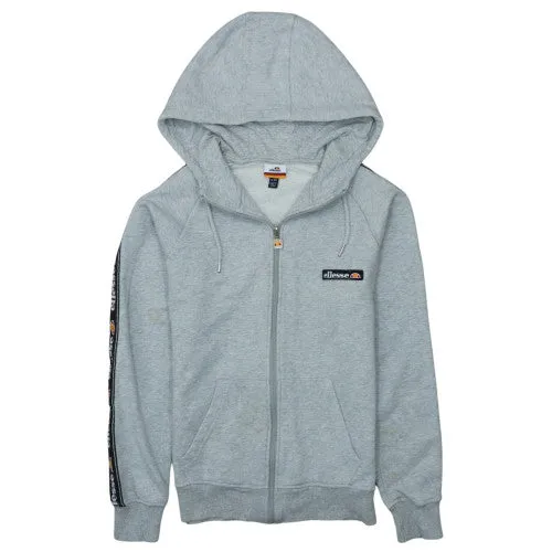 Ellesse Grey Full Zip Hoodie Men's XSmall Tape Sleeve Embroidered Chest Logo Sweatshirt sold by Vintage Club