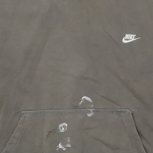 Nike Brown Pullover Hoodie Men’s Large Small Swoosh Logo Kangaroo Pocket Sweatshirt sold by Vintage Club product image thumbnail 4