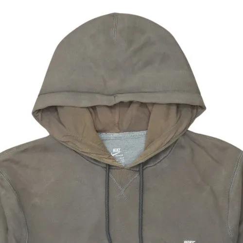 Nike Brown Pullover Hoodie Men’s Large Small Swoosh Logo Kangaroo Pocket Sweatshirt sold by Vintage Club product image thumbnail 3