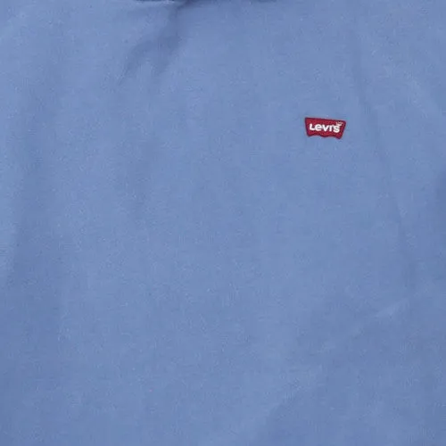 Levi's Light Blue Hoodie Men's Small Embroidered Chest Logo Kangaroo Pocket Pullover Sweatshirt sold by Vintage Club product image thumbnail 4