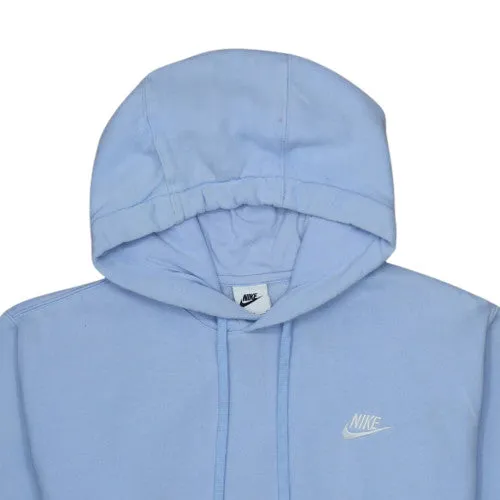 Nike Light Blue Hoodie Men's Small Embroidered Swoosh Logo Kangaroo Pocket Pullover Sweatshirt sold by Vintage Club product image thumbnail 3