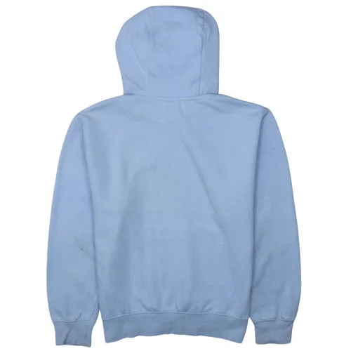 Nike Light Blue Hoodie Men's Small Embroidered Swoosh Logo Kangaroo Pocket Pullover Sweatshirt sold by Vintage Club product image thumbnail 2