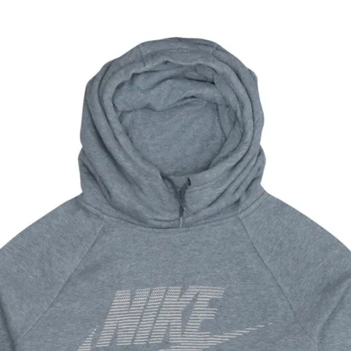 Nike Grey Hoodie Men's Small Printed Logo High Neck Pullover Hooded Sweatshirt sold by Vintage Club product image thumbnail 3